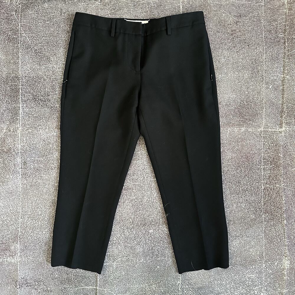 Women's Masion Margiela Black Work Trousers Cropped Pants Sz IT 38 (29" X 21.5")